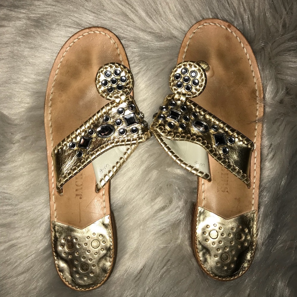 Gold Bejeweled Jack Rogers